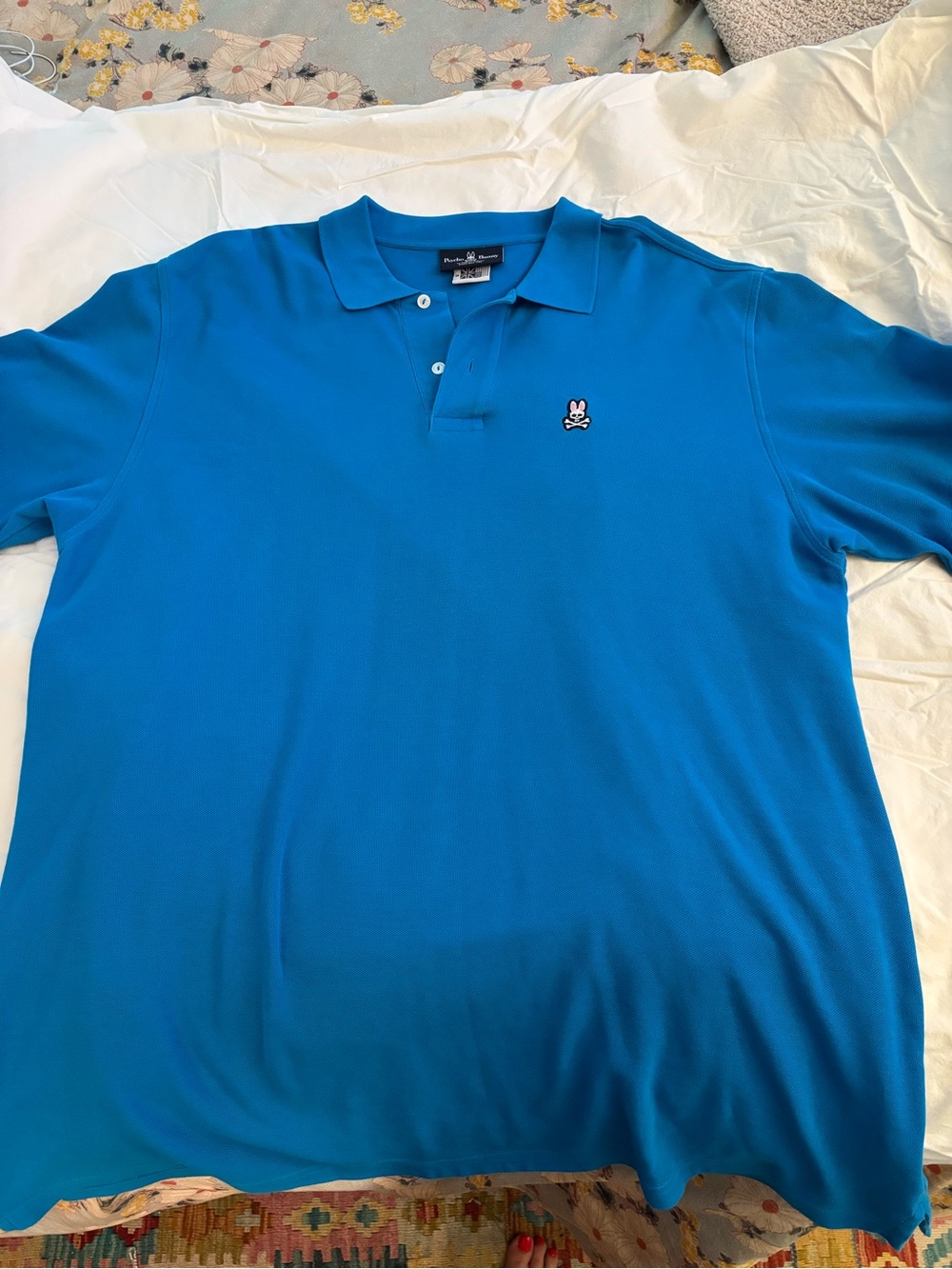 Psycho Bunny Bright Blue Short-Sleeve Polo sz 9= 3x